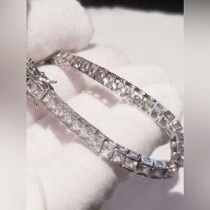 4 Ct Princess cut Tennis Bracelet 7 inch